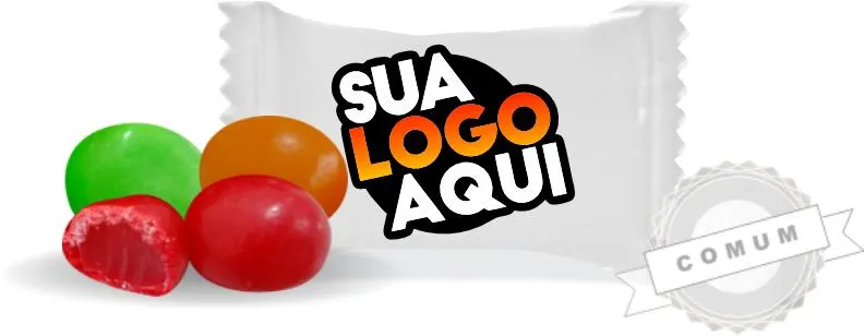 Bala personalizada com logo para brindes