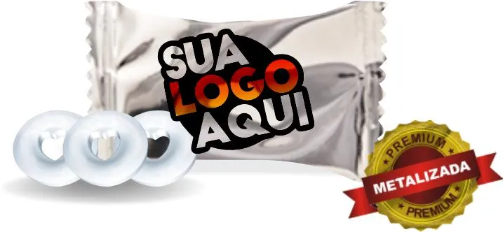 Bala personalizada com logo para empresas