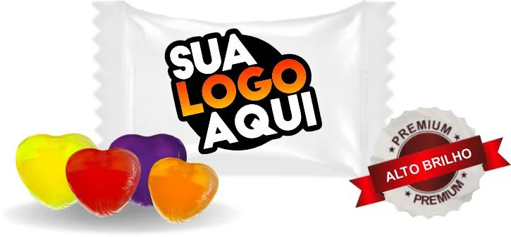 Bala personalizada com logo para eventos